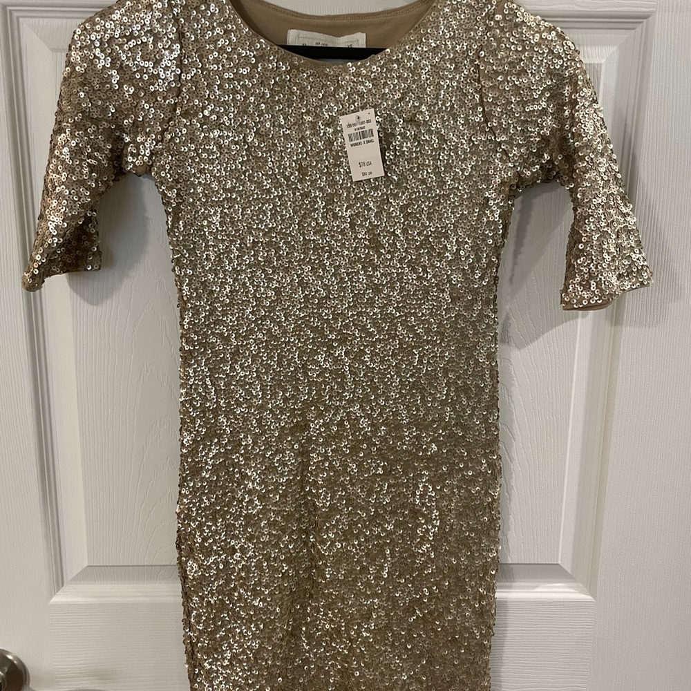 Abercrombie Gold sequin dress